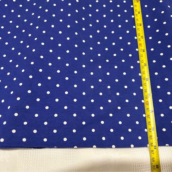 Old Navy Sleeveless Sheath Dress. Blue w/ White Polka Dots. Cotton w/ Spandex. - Picture 7 of 7
